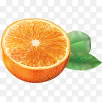 手绘半个橙子