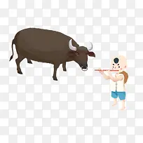 清明节装饰人物插图放牛的牧童