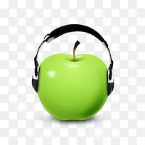 听音乐的苹果