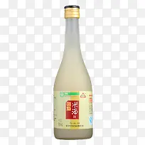 灰白色瓶装实物米酒