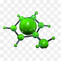 绿色分子式模型
