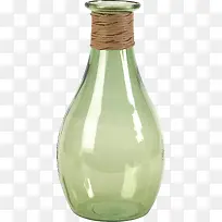 绿色条纹玻璃瓶子抠图