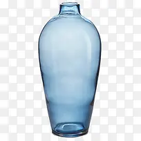 蓝色玻璃花瓶PNG