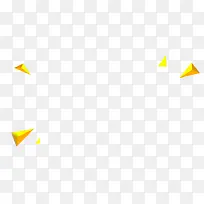 黄色三维小三角形背景漂浮物