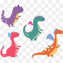 彩色儿童画小恐龙
