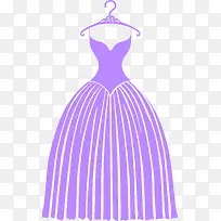 小清新紫色裙子