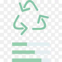 绿色可回收能源logo图标矢量图