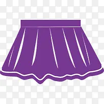 紫色短裙矢量素材图