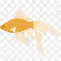 黄色扁平化金鱼