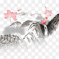 手绘山水画