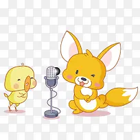 小鸡和狐狸在唱歌