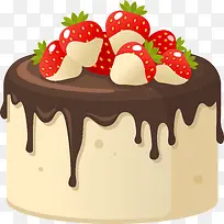 草莓蛋糕装饰素材
