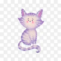 淡紫色可爱的小猫咪