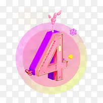 紫色数字倒计时双十一