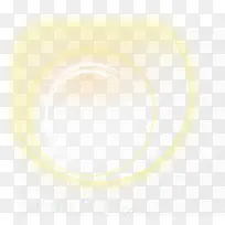 黄色圆形光晕效果元素
