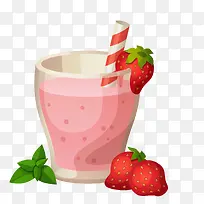 草莓奶昔饮品设计