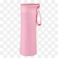 粉红色直筒保温水杯