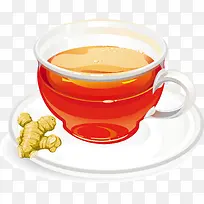 生姜红茶卡通设计