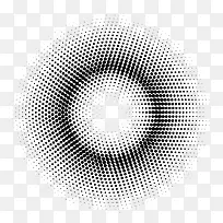 黑色圆弧点状元素