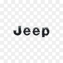 免抠金属质感黑色车标jeeplogo