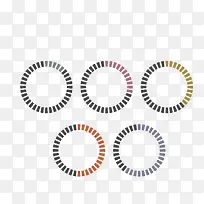 彩色点状圆环