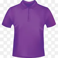 紫色卡通短袖衫素材图