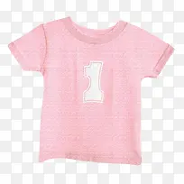 粉色1号T恤素材免抠