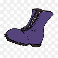 紫色的卡通女士短靴