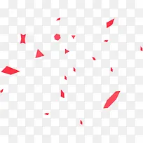 双十一大促红色纸屑多种形状效果