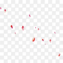 春节漂浮红色花瓣
