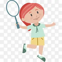 网球比赛打网球的女孩