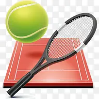 网球拍子网球元素