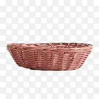 棕色容器像碗的篮子编织物实物
