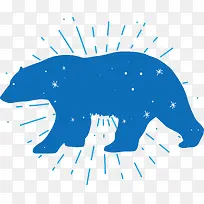 蓝色大熊标题框