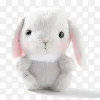 灰白色垂耳兔公仔