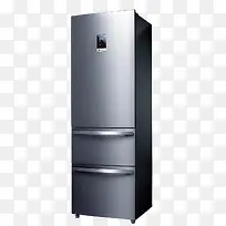 一台灰色电冰箱