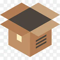 打开的正方体盒子透视图