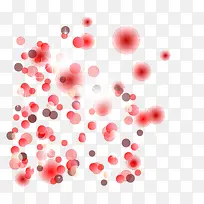 红色圆点点缀素材矢量图