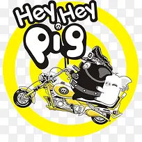 小猪骑摩托车