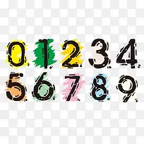 黑色数字晕染