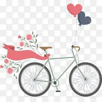 浪漫鲜花自行车