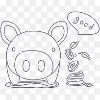 可爱的小猪存钱罐简笔画