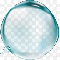 精致的蓝色透明水泡泡矢量素材
