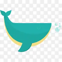 海洋生物绿色鲸鱼