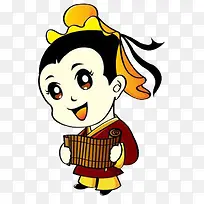 儒家学子卡通