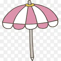 红白条纹太阳伞