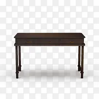 深棕色复古中式书桌