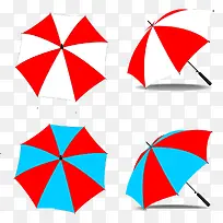 美丽的彩色雨伞矢量图