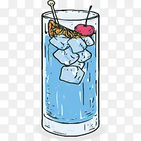 蓝色冰镇果汁