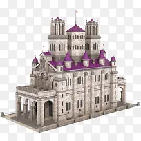 紫色屋顶时尚欧式皇宫